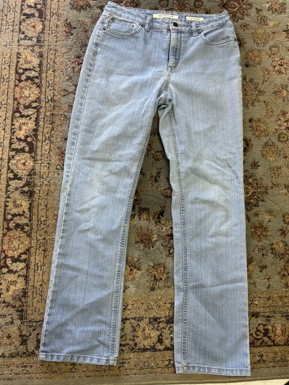 Jones New York Mom Jeans Y2K Light Blue Lexington Straight-Leg Jeans